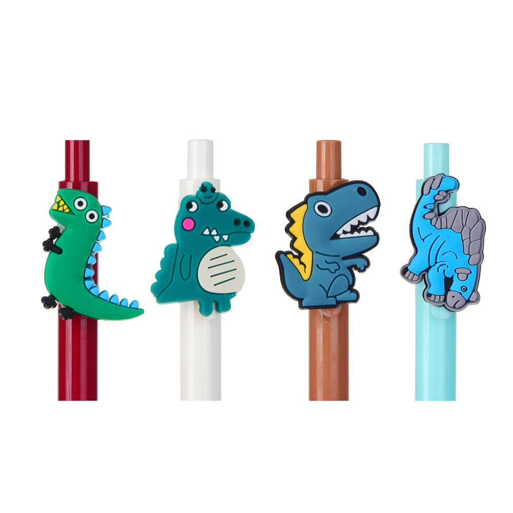 Ручка шариковая автоматическая синяя, с фигуркой в форме дино, 4 дизайна - #5