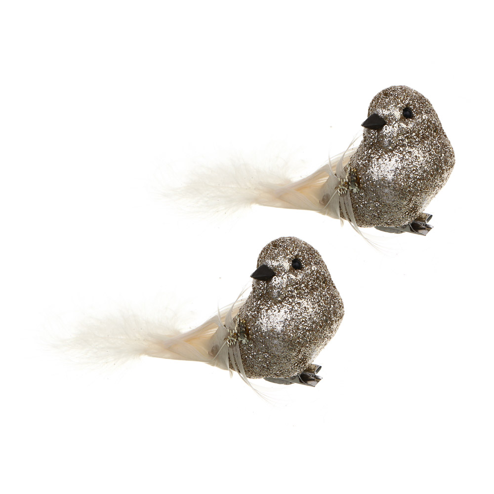 СНОУ БУМ Птицы на прищепке 2 шт, 3,5x13 см, пластик, 26-708 - #1