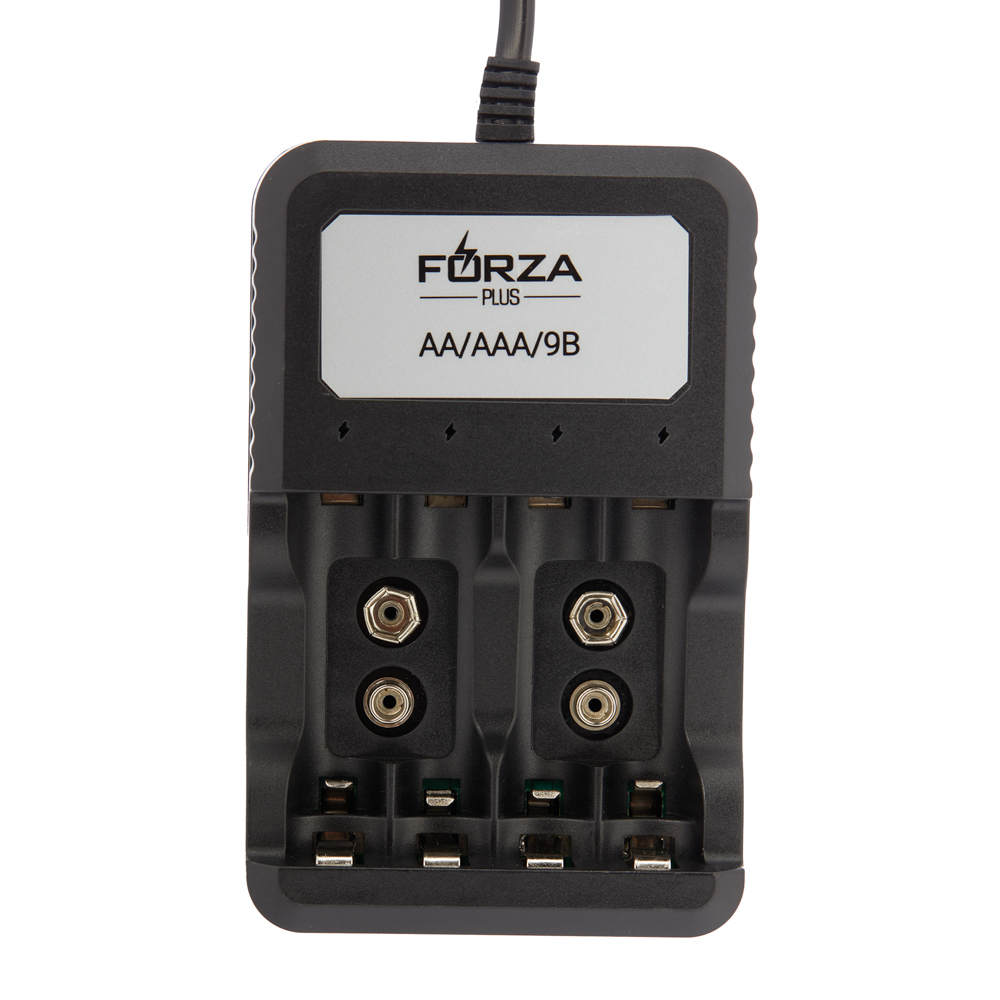 FORZA Зарядное устройство для аккумуляторов AA/AAA - до 4шт, кабель 70см, вилка 220в - #1