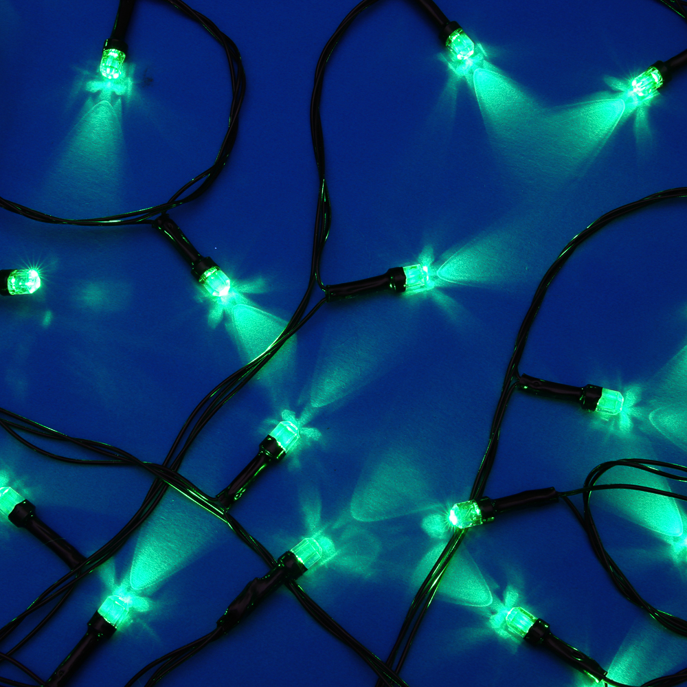 СНОУ БУМ Гирлянда эл. вьюн 10м, 100LED, зеленый, 8 режимов, ПВХ черный, 220В - #8
