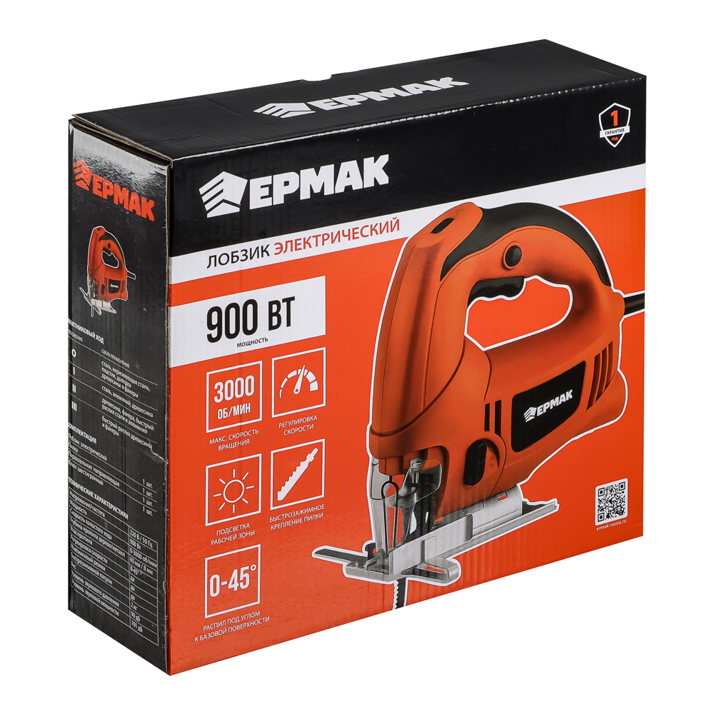 ЕРМАК Лобзик электр. ЛЭ-650/Б, 650Вт, б/з патрон, рег. скорости, 0-3000 ход/мин, маятн. Ход - #10