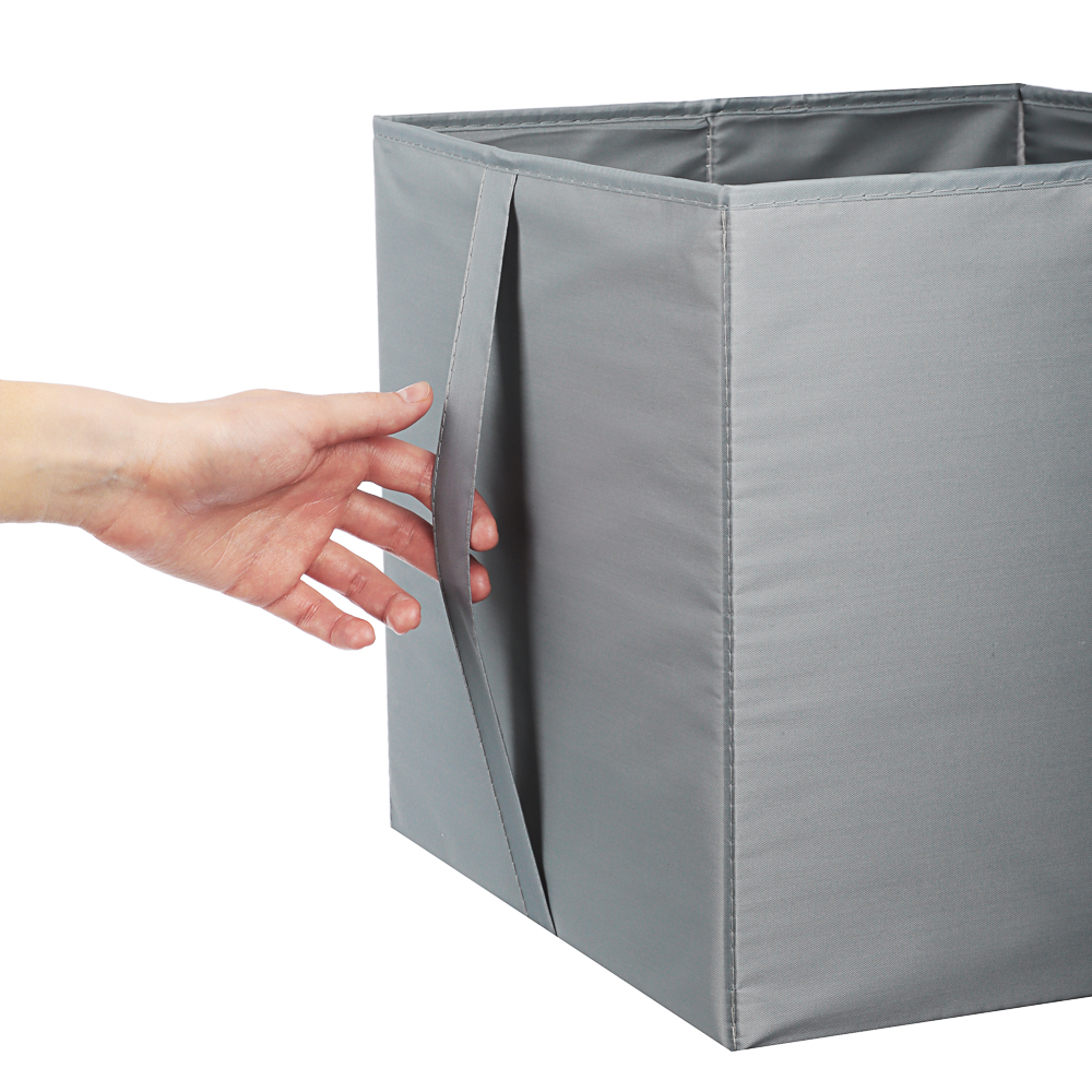 VETTA Короб без крышки, 30х30х30 см, Швеция, полиэстер, серый - #3