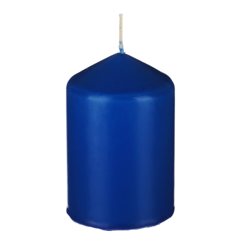 Свеча пеньковая Ladecor, синяя, 7х10 см - #1