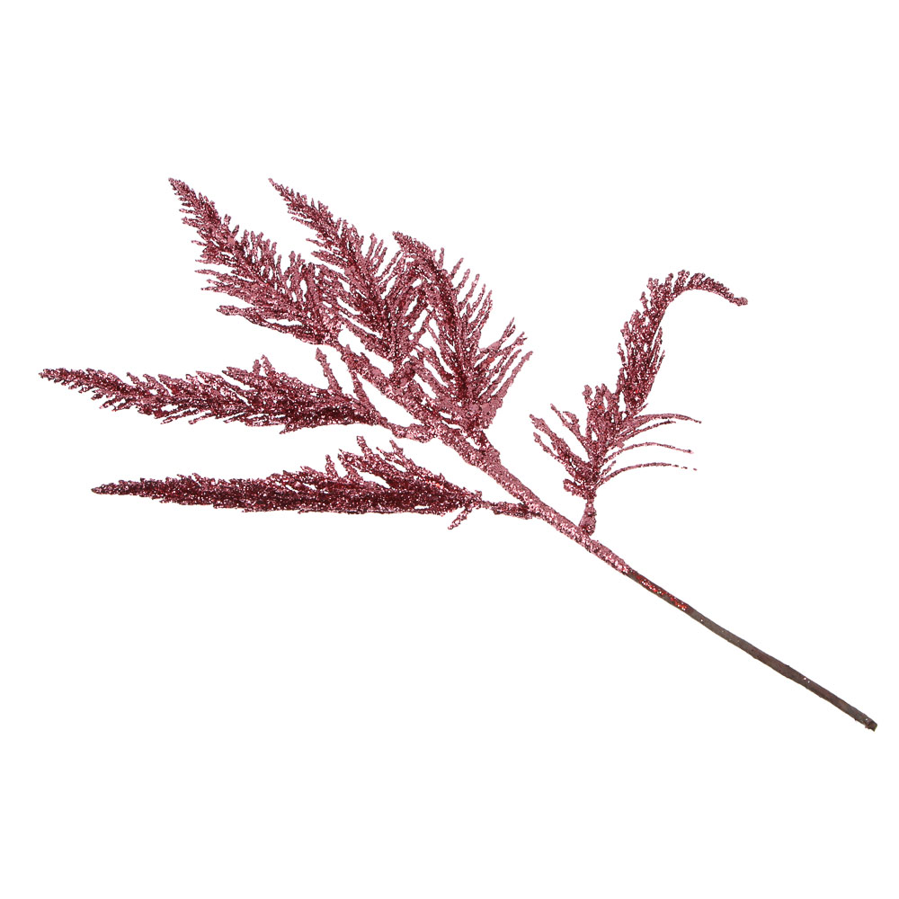 СНОУ БУМ Ветка 35 см, металл, пластик, глиттер, ассортимент цветов, 6 цветов - #4