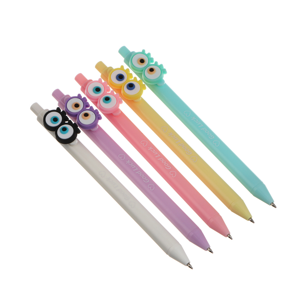 Ручка шариковая автоматическая синяя 0,7мм, "Не моргай", 5 видов - #1