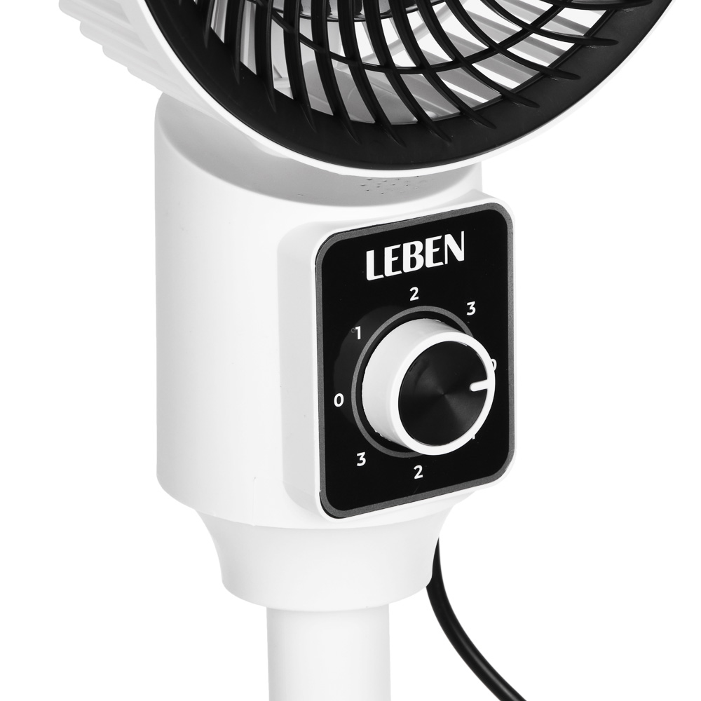 Вентилятор напольный тм LEBEN 25Вт, 3 скорости, диаметр 20см, 220в, белый - #4