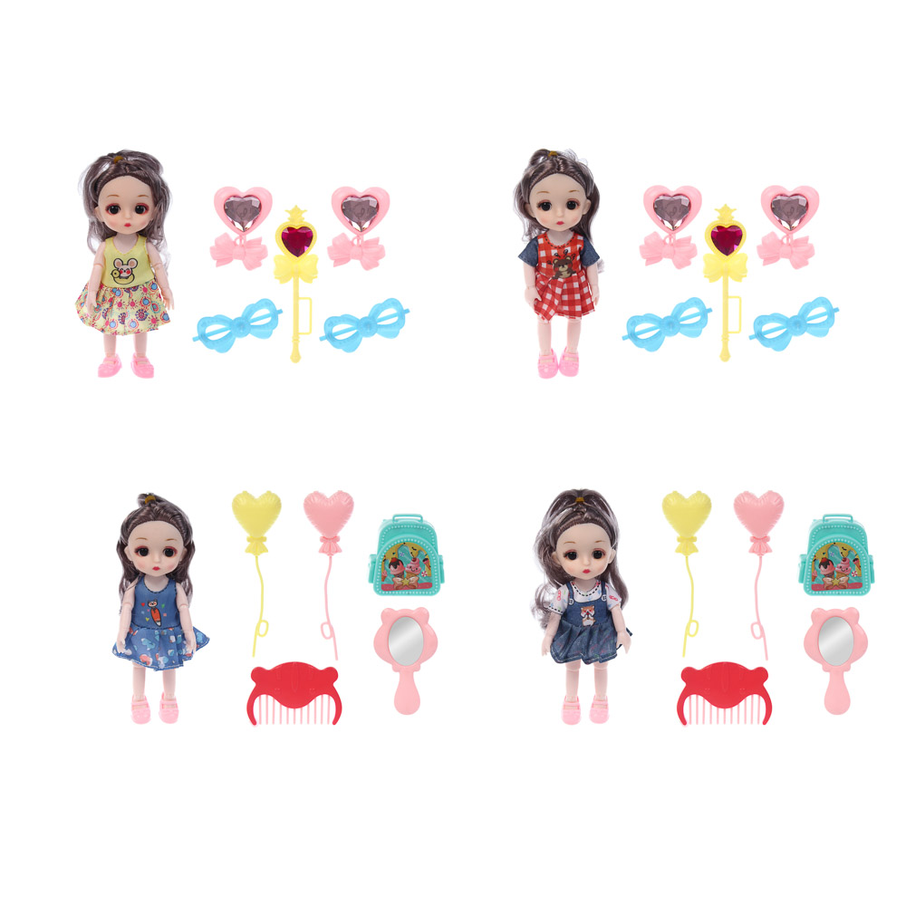 Кукла 15 см с акс. в пакете, PP, PVC, тм ИГРОЛЕНД - #1