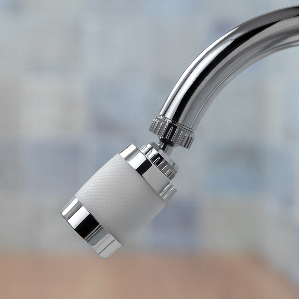 Аэратор-насадка для смесителя с фильтром, 2 режима, хром/белый - #11