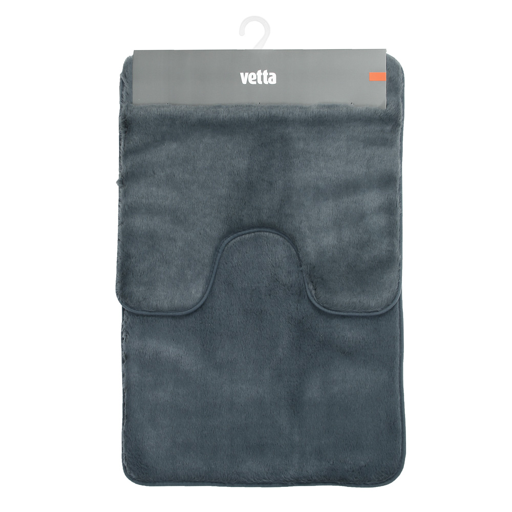 Набор ковриков для ванной комнаты тм VETTA Ленни, искусств.мех, полиэстер, 50x80см+50x50см, 2 цвета - #9