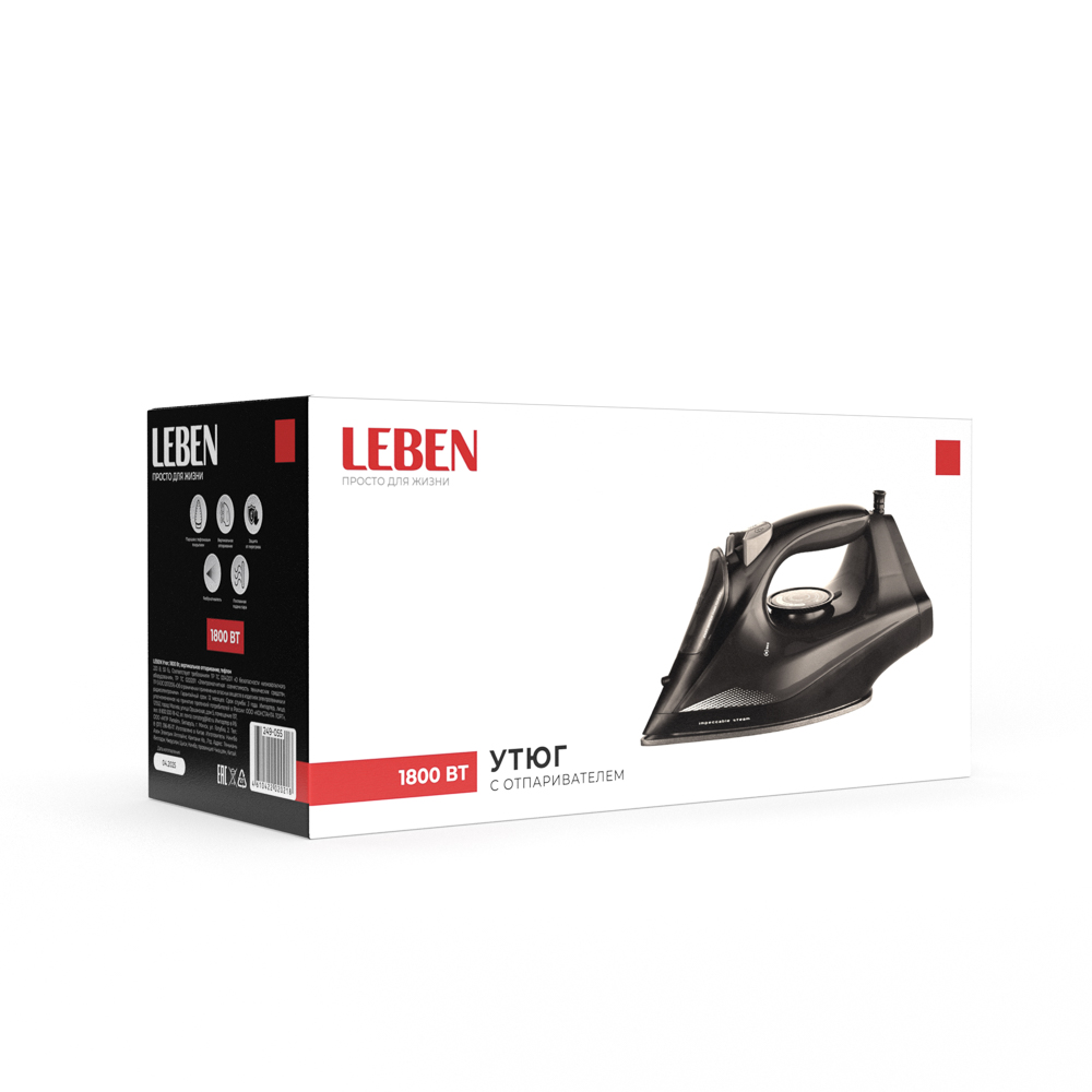 LEBEN Утюг 1800ВТ Вертикальное отпаривание тефлон - #2