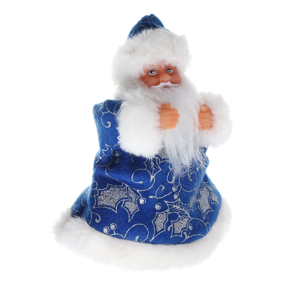 Дед Мороз музыкальный тм СНОУ БУМ, 18 см, пластик, полиэстер, 2хАА, 2 дизайна - #3