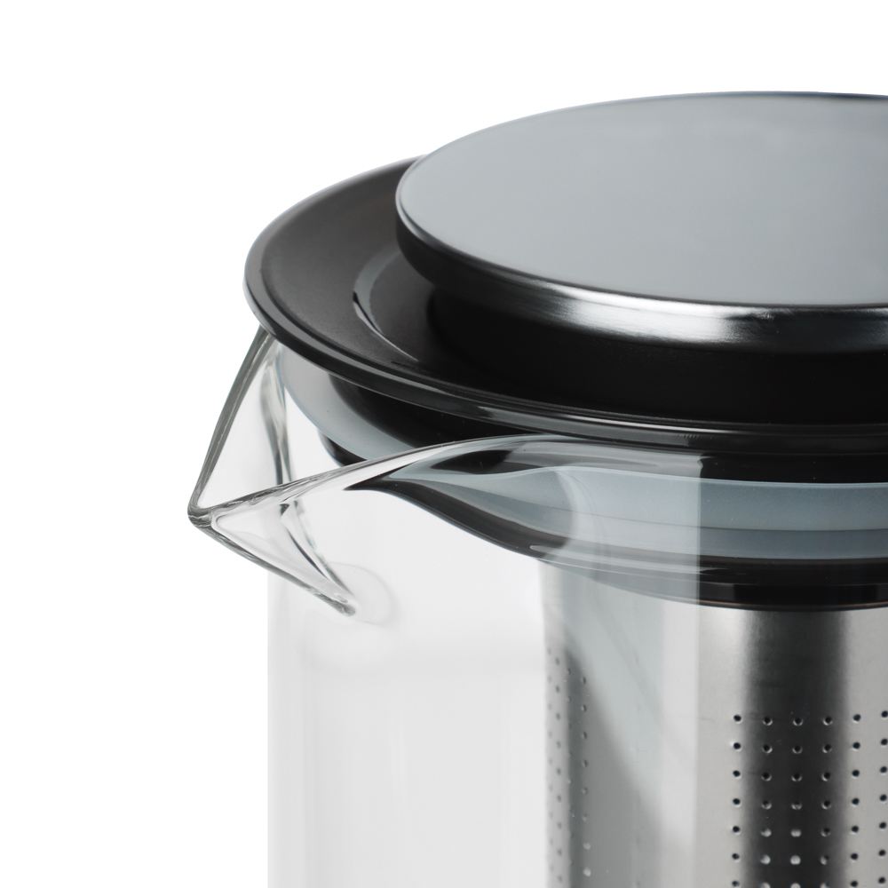 SATOSHI Монблан Чайник заварочный 1200мл, стекло, нерж.сталь - #3