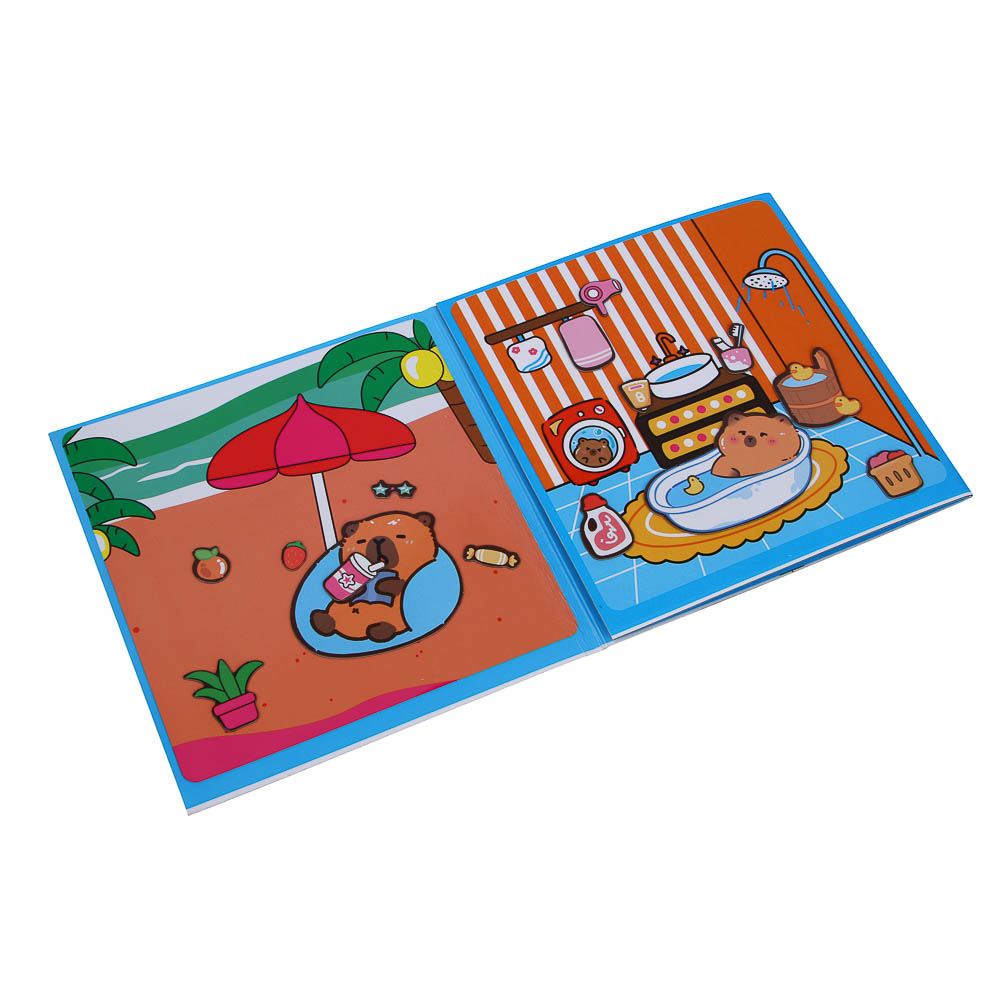 ХОББИХИТ Аппликация магнитная "Капибара", бумага, винил, 15,5х15,5см, 4 дизайна - #12