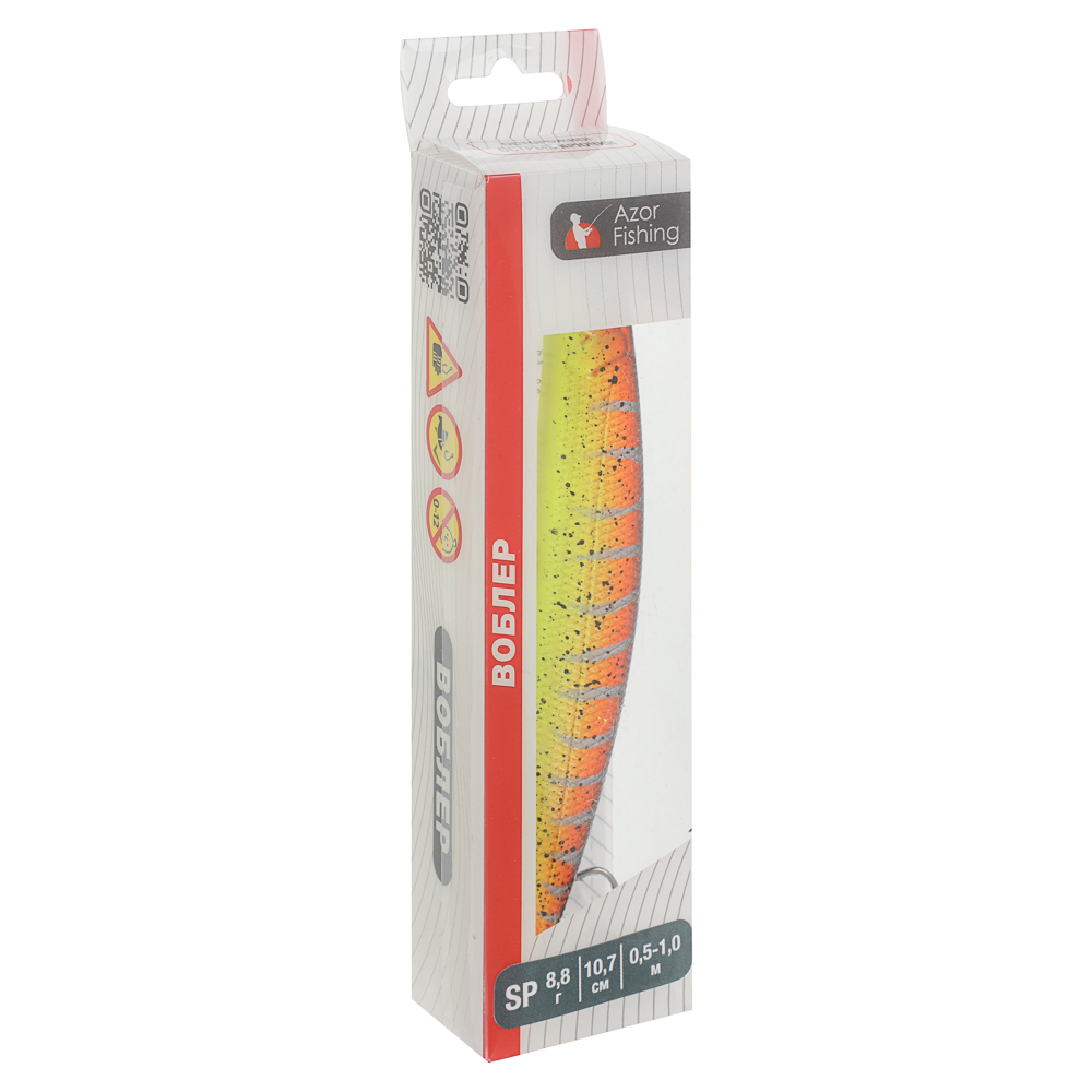 Воблер "Слим Минноу Лонг" тм AZOR FISHING, F, 8,8гр, 107мм, 0,5-1,0м, 5 цветов - #13