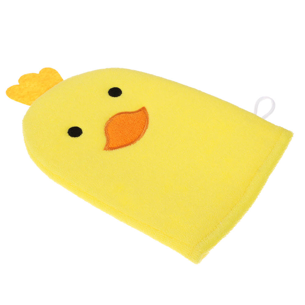 ЮL Мочалка рукавичка для ванны и душа в виде зверюшек, полиэстер, 18х13см, 3 дизайна, МС24-08 - #17