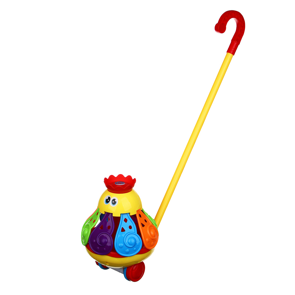 ИГРОЛЕНД Каталка с ручкой для малышей, 20х33х22см, PP, ABS, 4 дизайна - #8