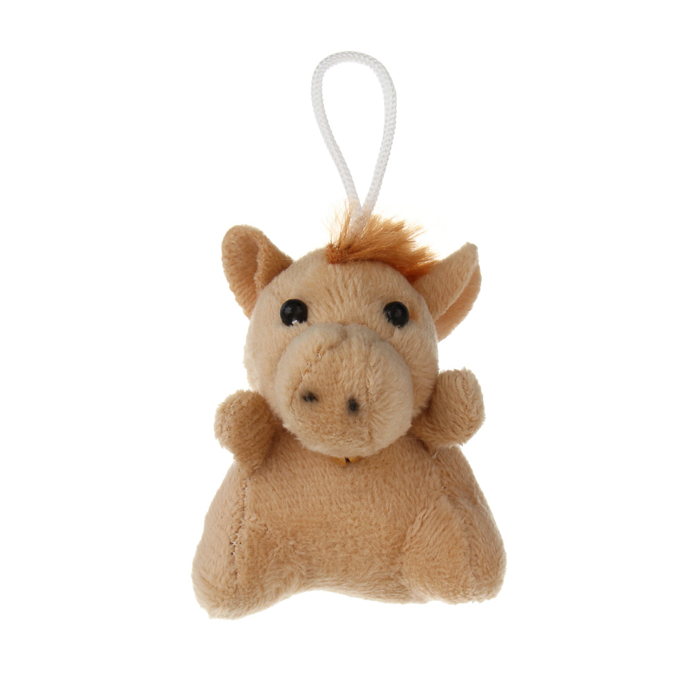 СНОУ БУМ Сувенир мягкий в виде лошадки с украшением 6x5x5 см, полиэстер, 9 дизайнов - #3