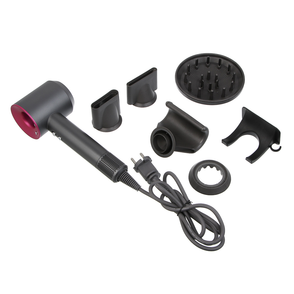 LEBEN Фен для волос, BLDC мотор, 2500 Вт, 3 скорости, 4 темп.режима, 5 насадок, 220В - #17