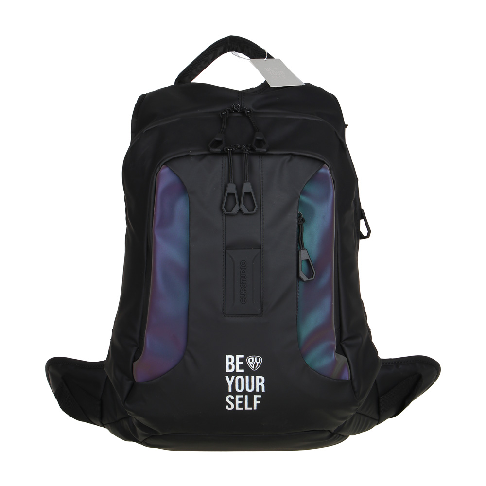 BY Рюкзак подростковый 50х32х17см, "Рефлектив", 2 отд., 3карм., бок.поддержка, ручка, сверхплот. ПЭ - #6