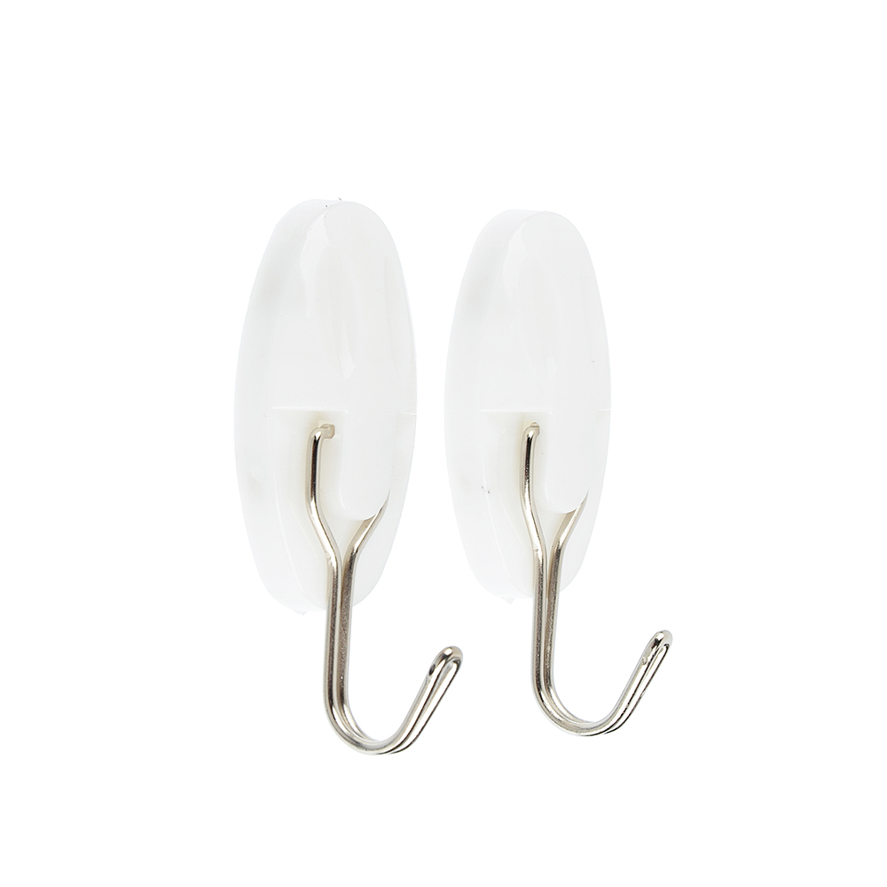 VETTA Набор крючков самоклеящихся, 2шт, до 0,5кг, пластик, металл, 2,5x5см - #2