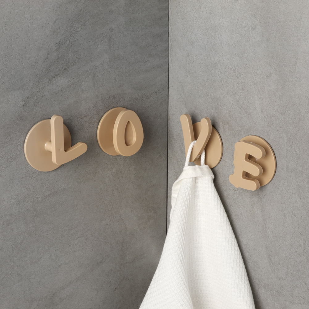 Набор крючков самоклеящихся для полотенец Vetta "Love", 2 цвета - #10