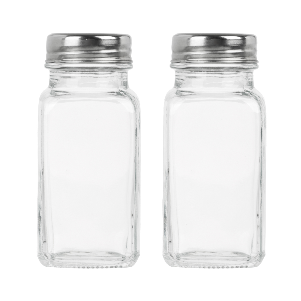 Набор Банок 2шт для соли и перца, стекло, нерж.сталь 4.2x9.3см 80мл - #3