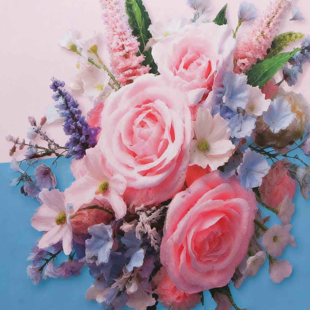 Пакет подарочный бумажный тм LADECOR, L 26x32x10 см, "Цветы" арт 3, 4 дизайна - #4