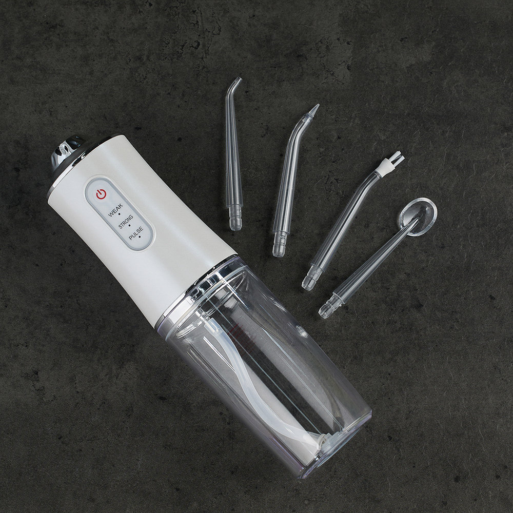 LEBEN Ирригатор, 5 Вт, 3 режима, 4 насадки в комплекте, USB-провод, белый - #8