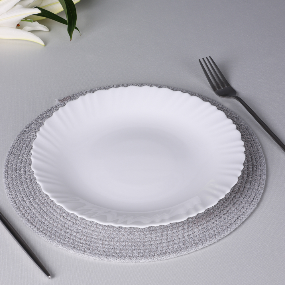 MILLIMI Бьянко Плюс Тарелка подстановочная, опаловое стекло, 24см - #4