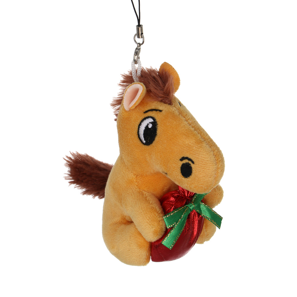 СНОУ БУМ Мягкий сувенир лошадка с мешочком на шнурке 8,5 см, полиэстер - #4