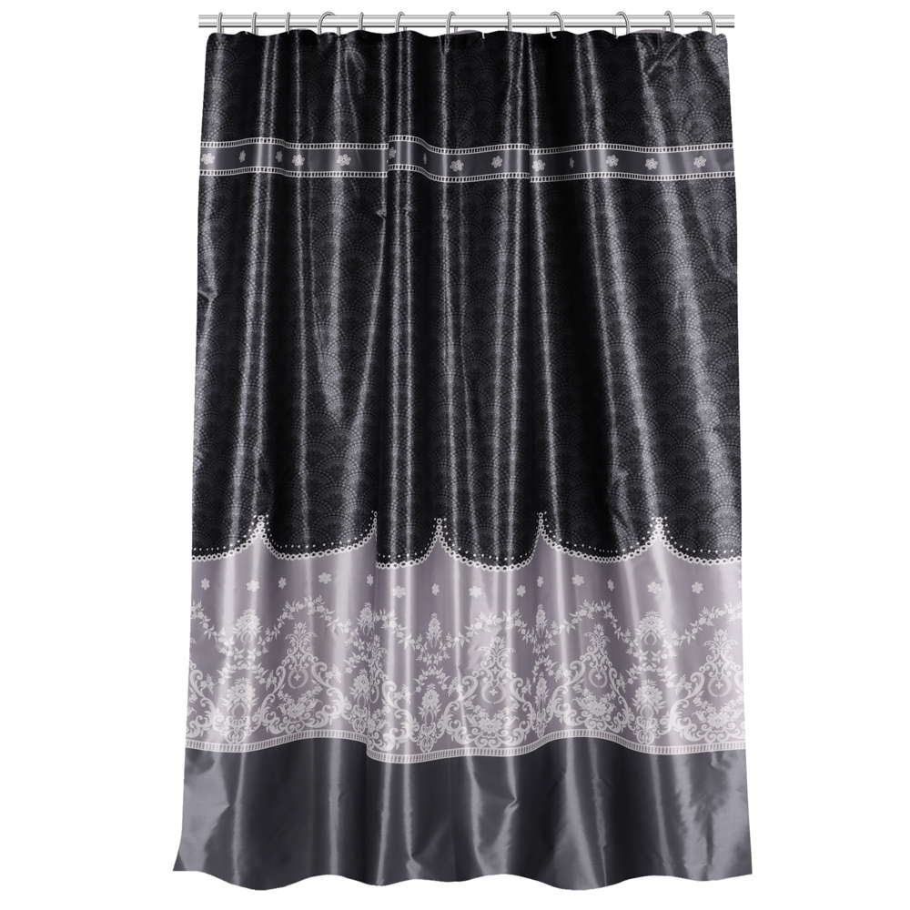 VETTA Шторка для ванной, с утяжелителем, полиэстер, 80 г/м2, 180х180 см, Орнамент, 613 - #1
