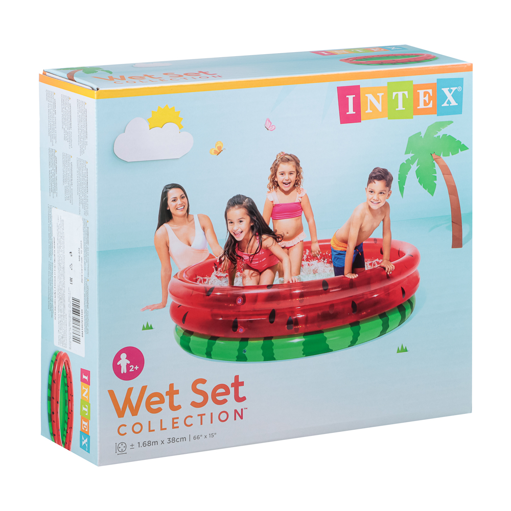 INTEX Бассейн арбуз, 3 кольца, от 2 лет,168х38 см, 58448NP - #2