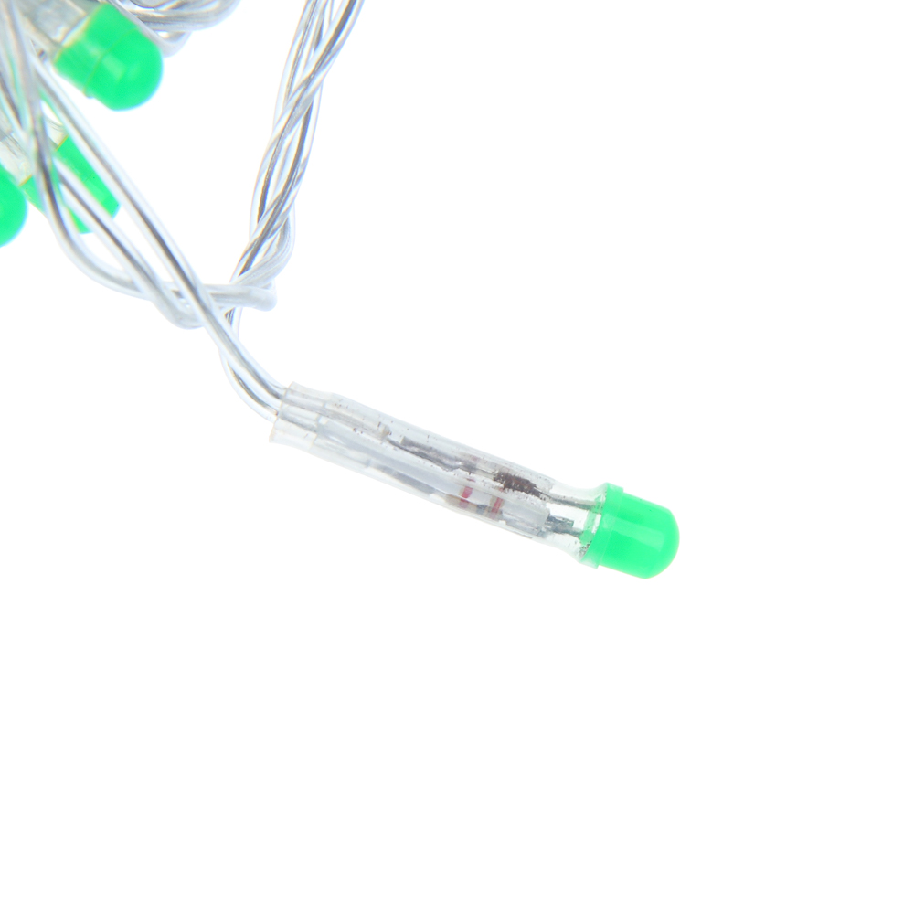 СНОУ БУМ Гирлянда эл. вьюн 20м, 120LED, зеленый, 8 реж, ПВХ прозрачный, 220В - #2