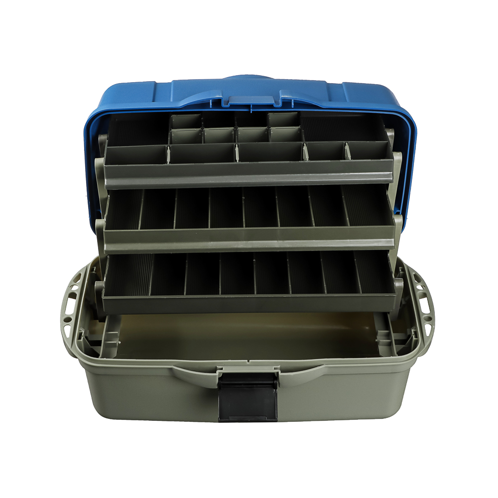 AZOR FISHING Ящик рыболова трехполочный, 45x22,x24см, пластик, синий (MB-PL-07_2) - #7