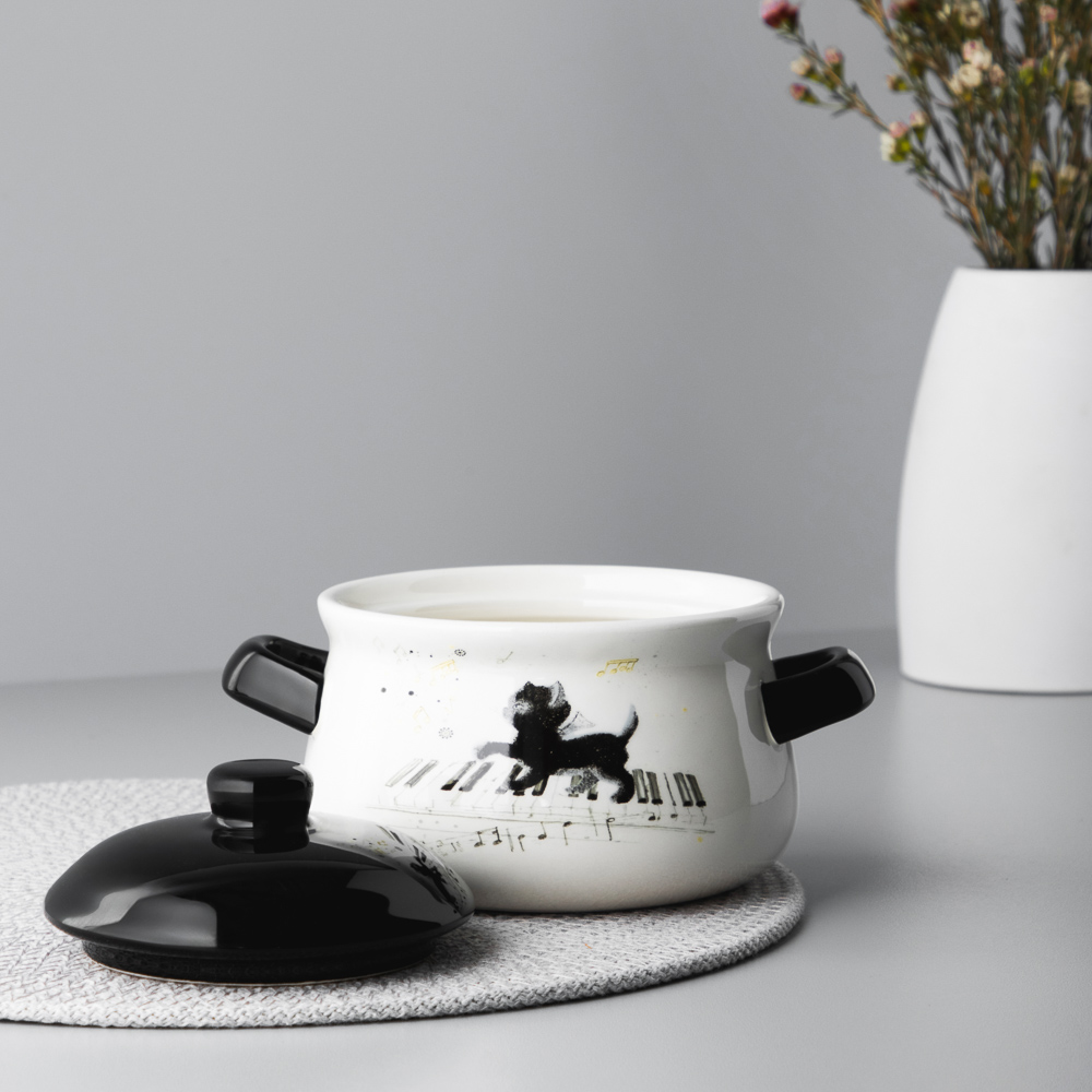 MILLIMI Котейка Горшочек для запекания, 500мл, 17х12х10,5см, керамика - #8