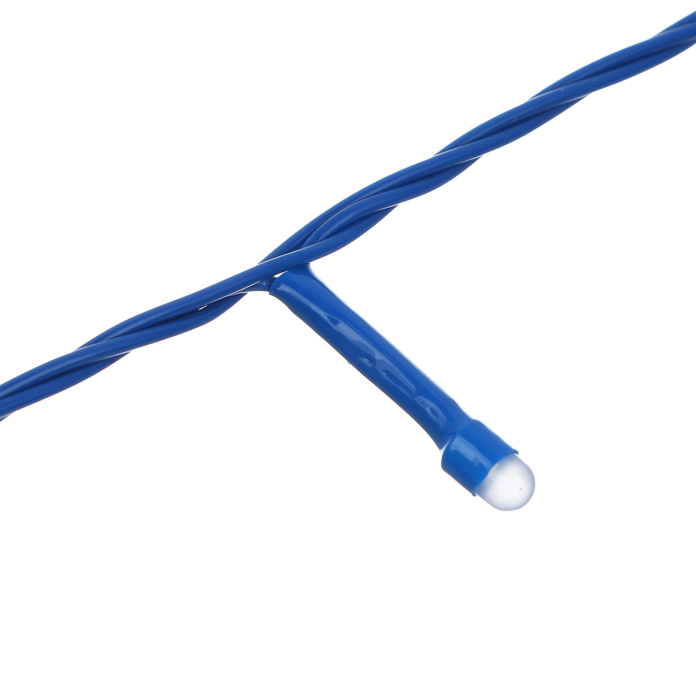 СНОУ БУМ Гирлянда эл. вьюн 10м, 100LED, синий, 8 режимов, ПВХ синий, 220В - #2