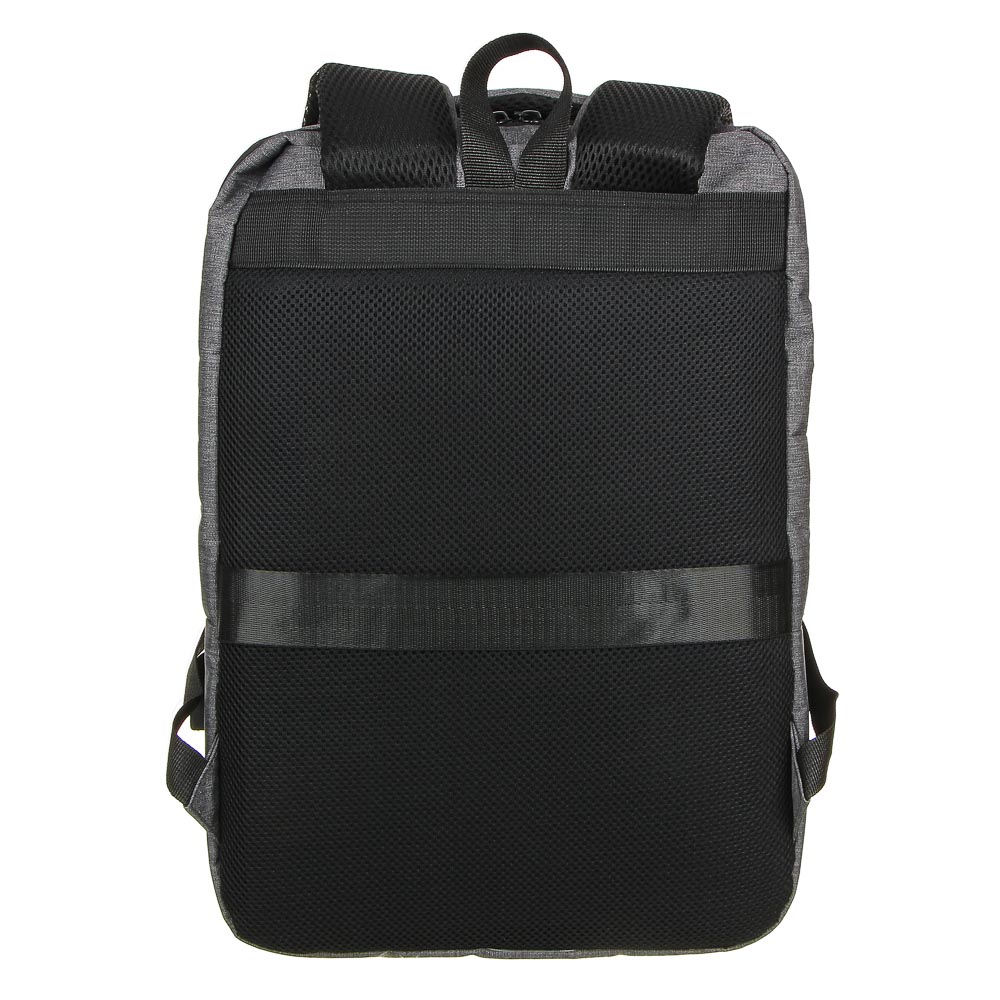 Рюкзак универсальный 42x30x13,5см, 2 отд, 1 карм., отделка прорезин.мат., USB, ПЭ под ткань,чер/сер. - #4