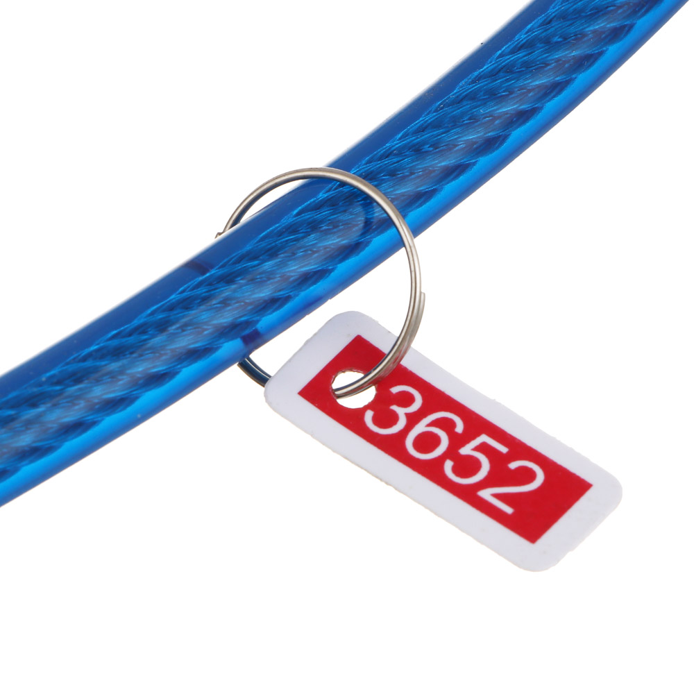 Замок велосипедный тм BY SPORT, противоугонный, тросовый, кодовый, 650х8мм, металл, ПВХ, 3 цвета - #5