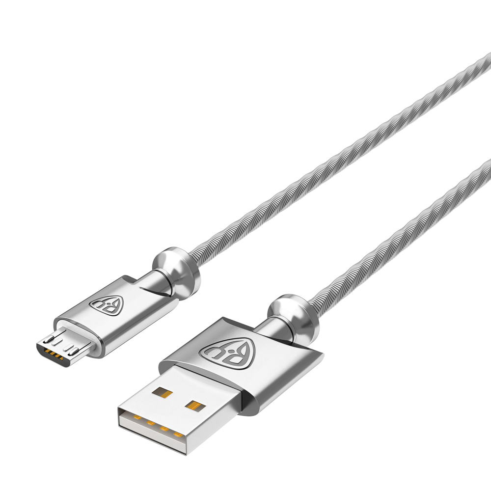 BY Кабель для зарядки Metall Micro USB, 1м, 3A, QC 3.0, металл - #4