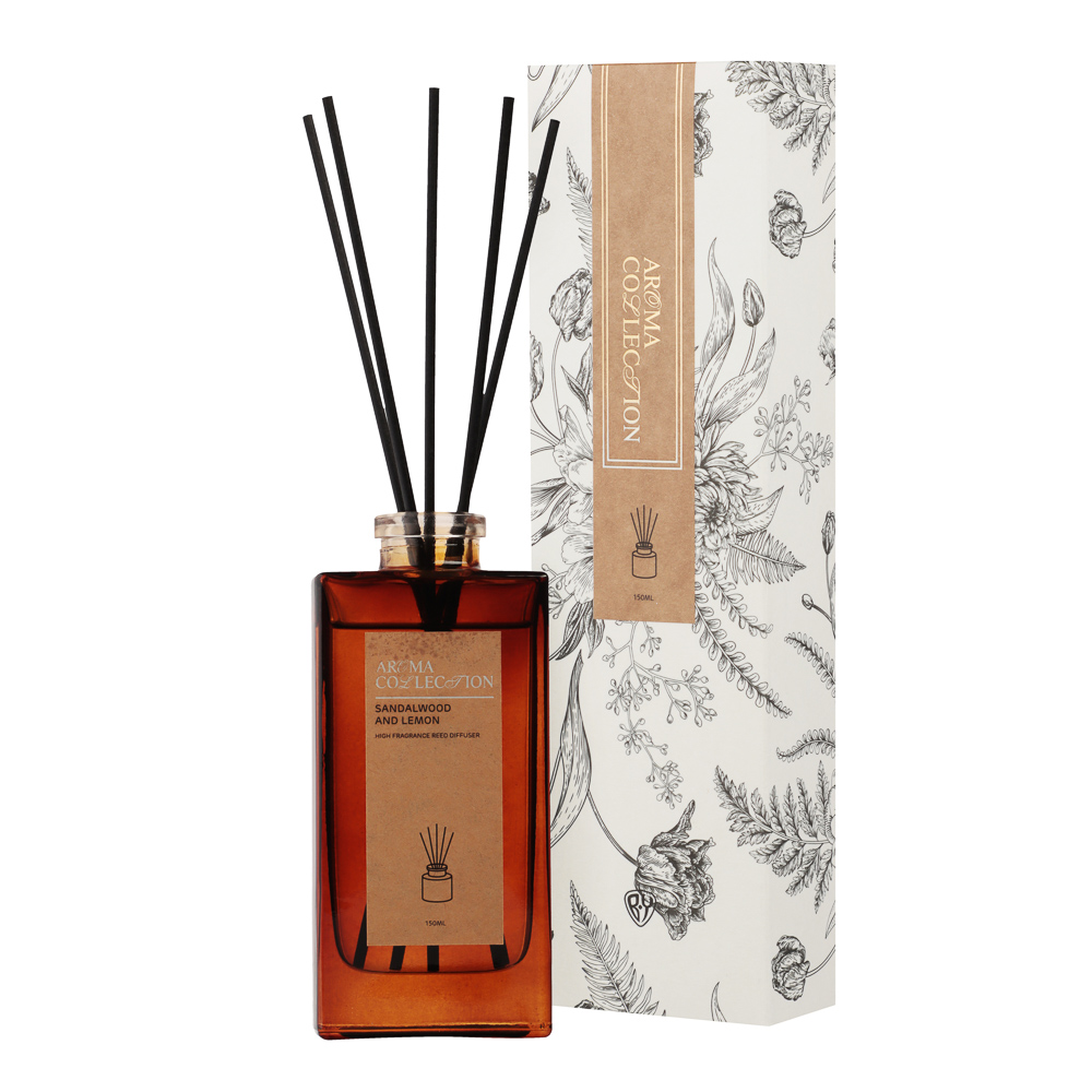 BY Аромадиффузор, с палочками, 150 мл, аромат (SANDALWOOD AND LEMON) - #2