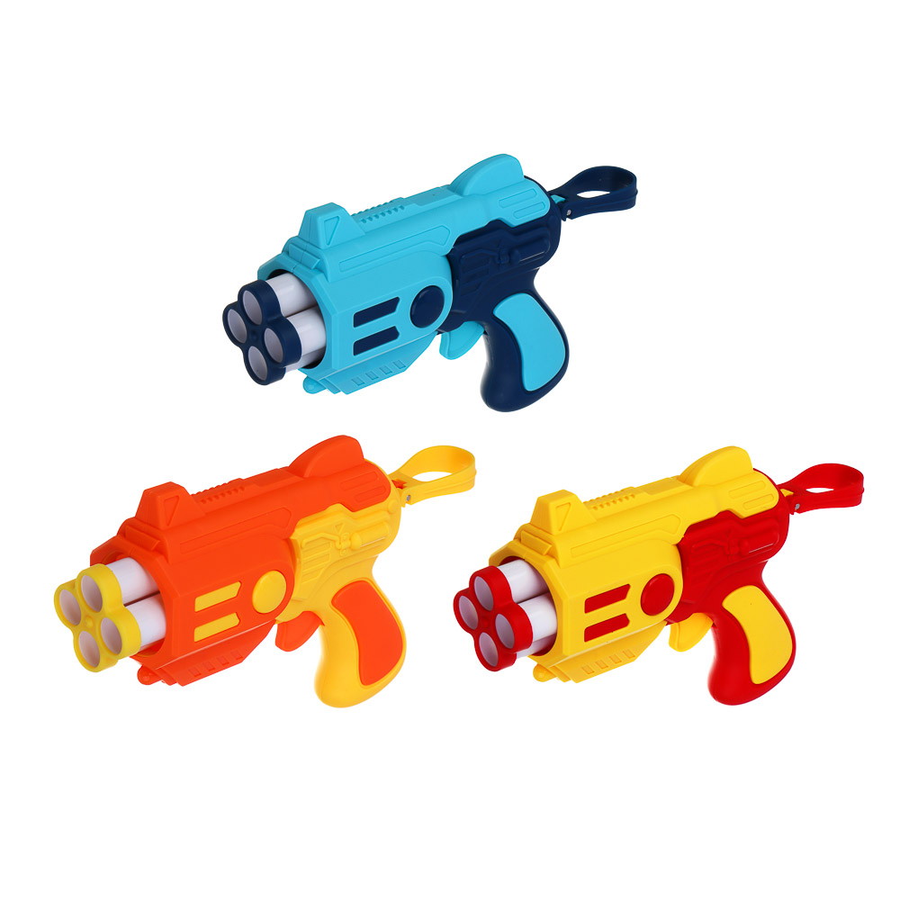 ИГРОЛЕНД Бластер "Техно", с мягкими патронами, 10 шт, EVA, PP, 16,5х5,5х13 см, 3 дизайна - #2