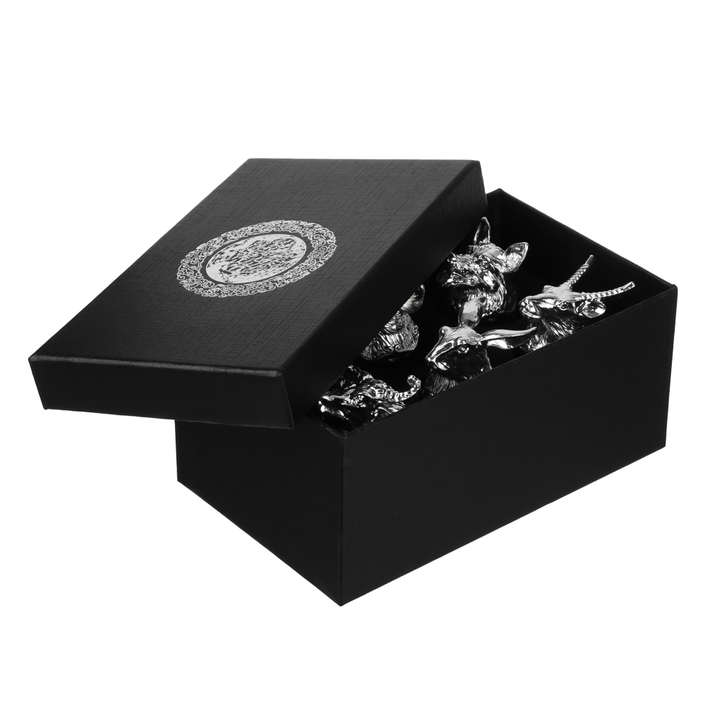 Набор стопок перевертышей тм MILLIMI, 30мл, серебро, стекло, 6шт - #8