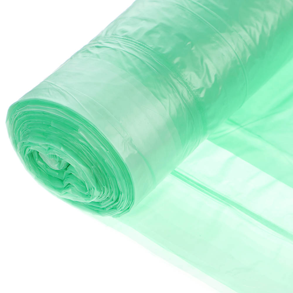 VETTA Мешки для мусора с завязками 35 л., 15 шт., стандарт, зелёные, рулон - #4