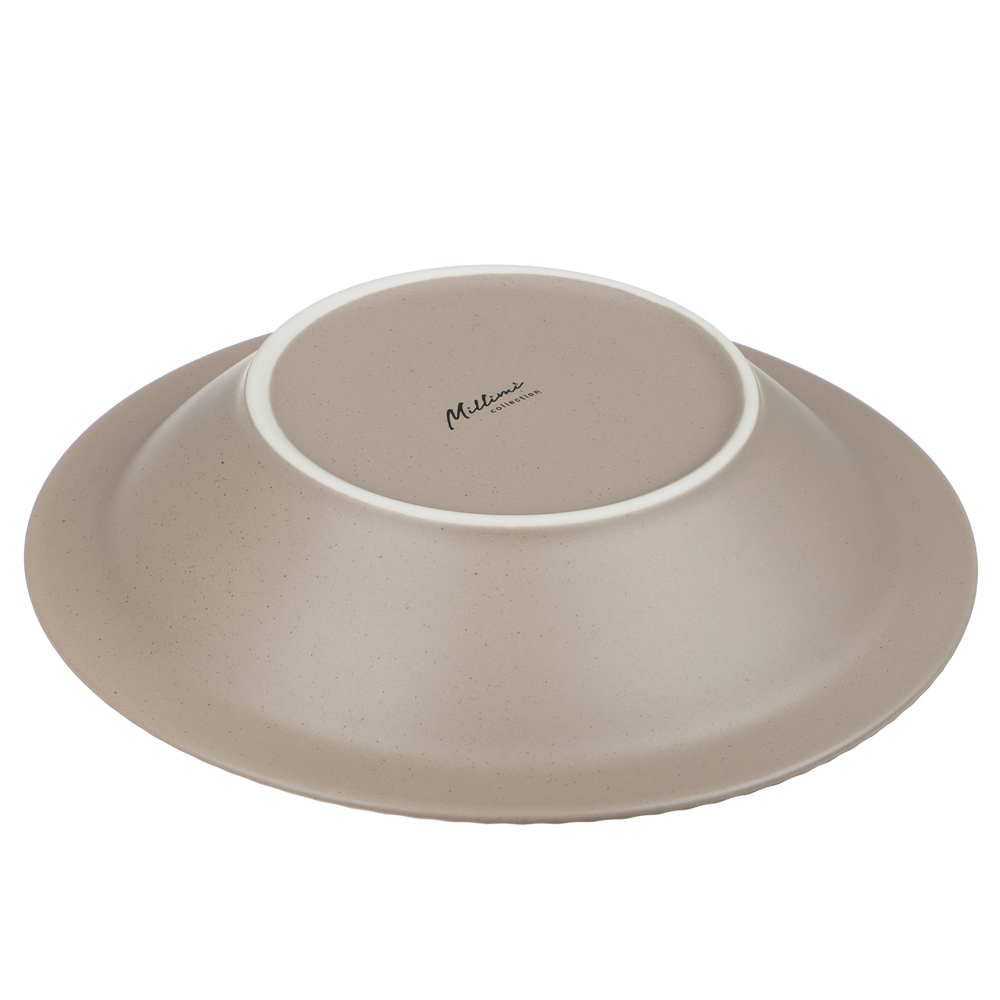 Тарелка суповая Лусия тм MILLIMI, 21,3см, фарфор, кофейный - #4