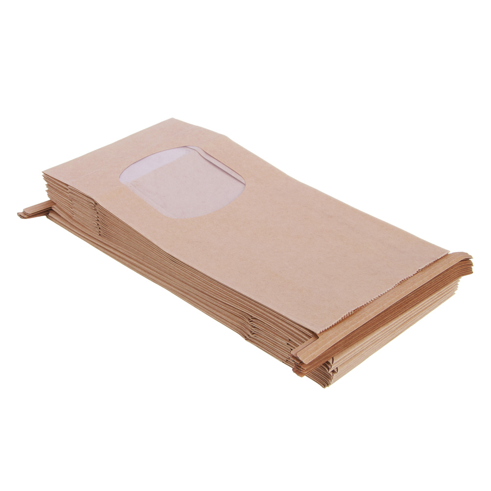 Набор пакетов крафт с ПВХ окном и замком, 20 шт, 12x25x6 см - #5