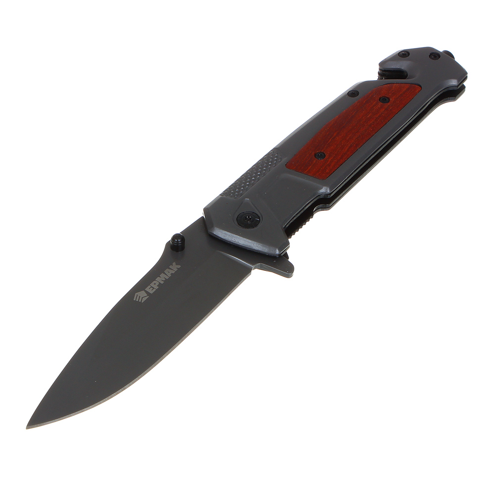 ЕРМАК Нож туристический складной, 23,5см, нерж. сталь, дерево - #1