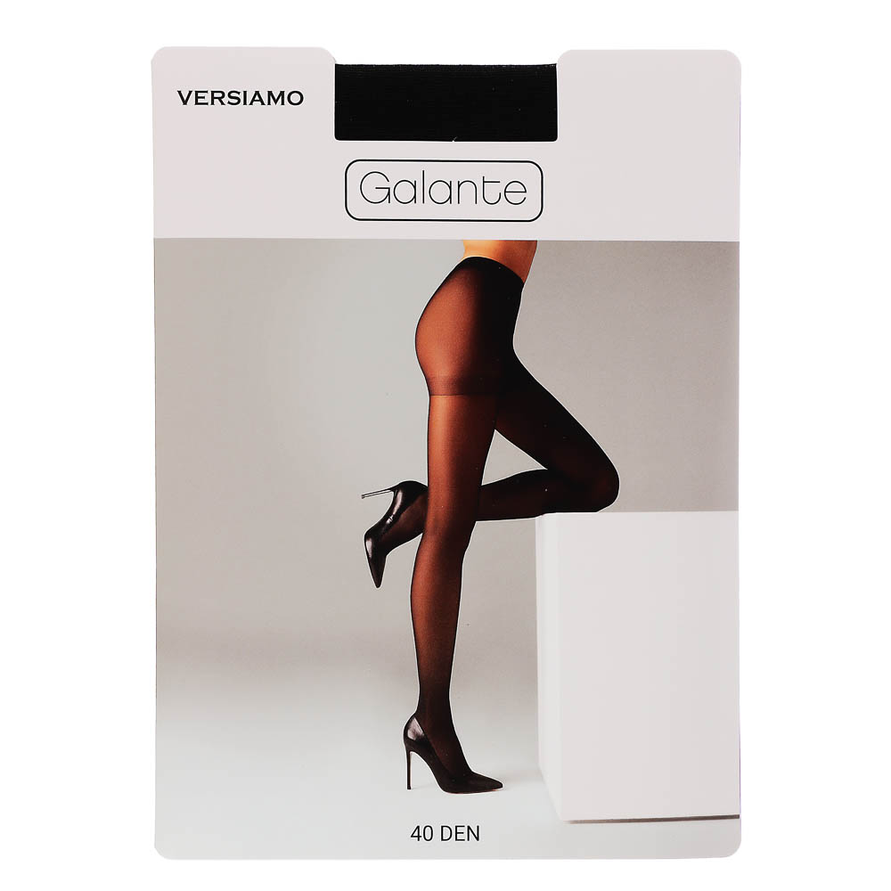 GALANTE Versiamo Колготки 40 DEN с шортиками, 85% полиамид, 15% эластан, размер 5, цвет черный - #1