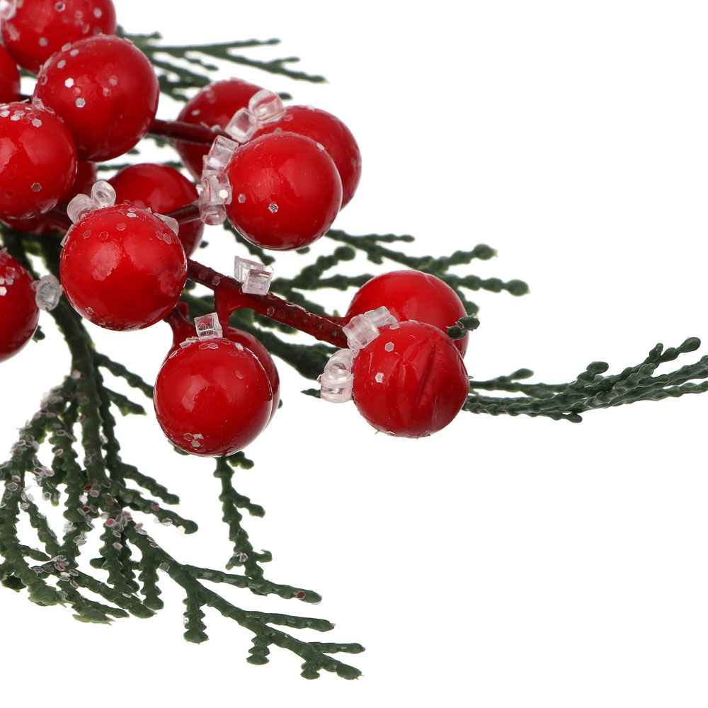 СНОУ БУМ Ветка с ягодами 29 см, металл, пластик, 2 дизайна - #4