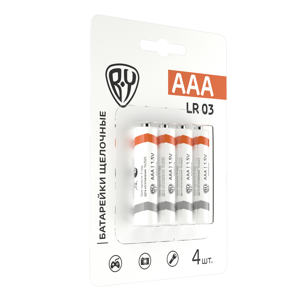 Первая цена Батарейки 4шт, тип АAA, "Alkaline" щелочная в блистере - #2