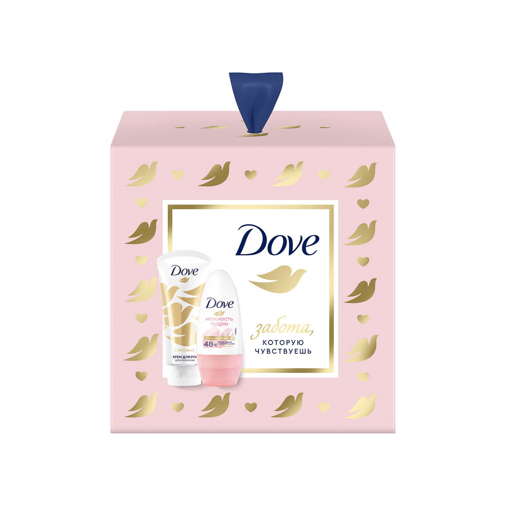Подарочный набор DOVE С ЛЮБОВЬЮ ДЛЯ ВАС Крем для рук+Дезодорант, 2Х50мл - #1